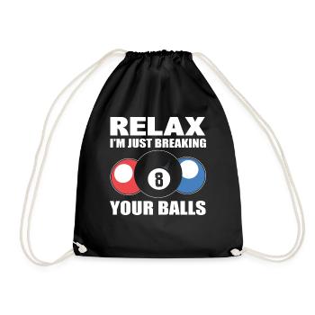 Pool players, billiards players - Drawstring Bag - black - Front