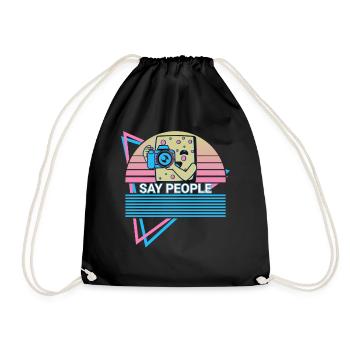 Caméra Photographie Photographe Rétro - Sac de sport léger - noir - Devant