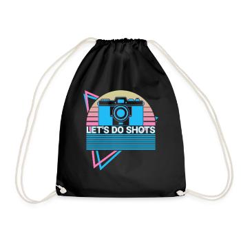 Caméra Photographie Photographe Rétro - Sac de sport léger - noir - Devant