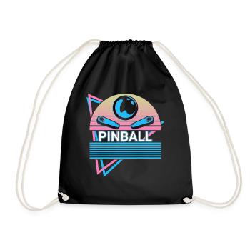 Pinball machine rétro - Sac de sport léger - noir - Devant