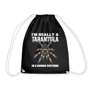 Spider lover arachnology - Drawstring Bag - black - Front