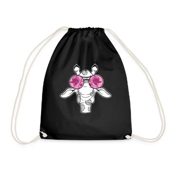 Giraffe lover, conservationist - Drawstring Bag - black - Front