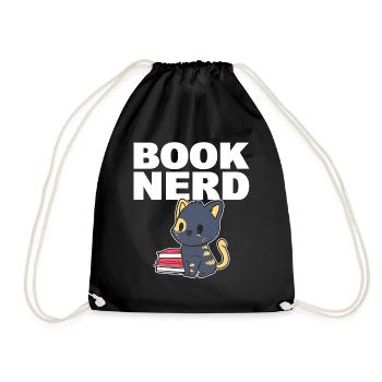 Book Nerd Begeisterter Leser - Turnbeutel - Schwarz - Vorne