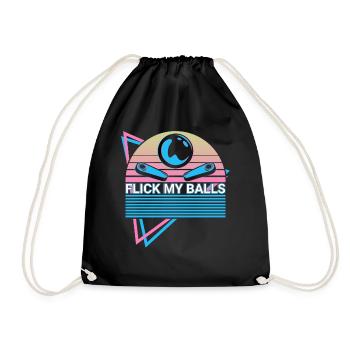 Pinball machine rétro - Sac de sport léger - noir - Devant