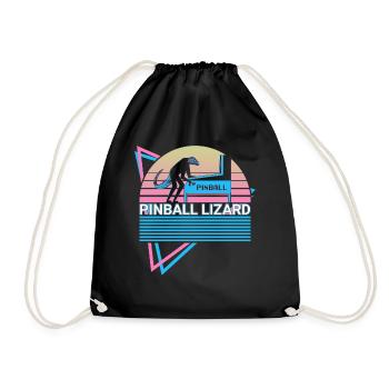 Pinball lézard flipper rétro - Sac de sport léger - noir - Devant