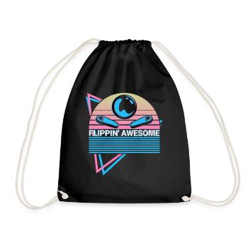 Pinball machine rétro - Sac de sport léger - noir - Devant