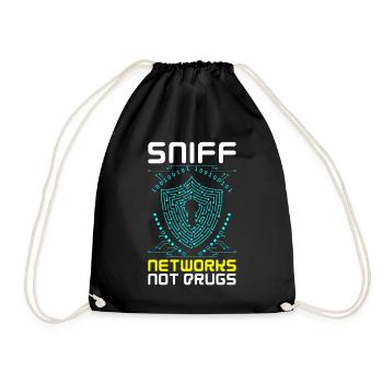 Cybersecurity, Hacking, IT - Drawstring Bag - black - Front