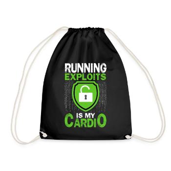 Cybersecurity, Hacking, IT - Drawstring Bag - black - Front