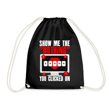 Cybersecurity, Hacking, IT - Drawstring Bag - black - Front