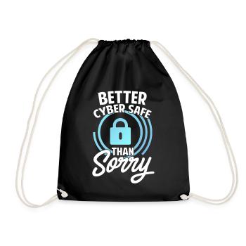 Cybersecurity, Hacking, IT - Drawstring Bag - black - Front
