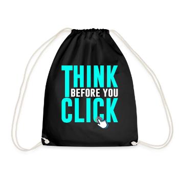 Cybersecurity, Hacking, IT - Drawstring Bag - black - Front