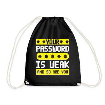 Cybersecurity, Hacking, IT - Drawstring Bag - black - Front