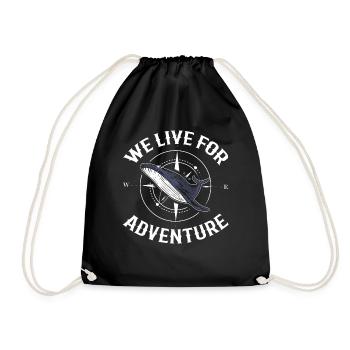 Whale sharks whale biologist - Drawstring Bag - black - Front