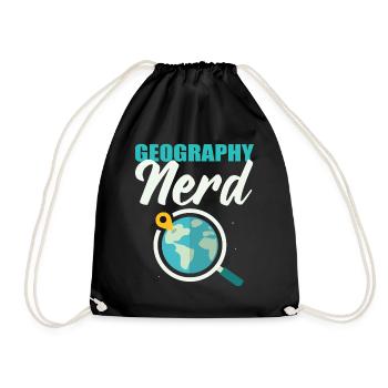 Geography Nerd Archaeologist - Drawstring Bag - black - Front