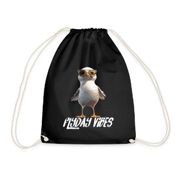 Seagull Flyday Vibes Cool Mignons vacances d’été - Sac de sport léger - noir - Devant
