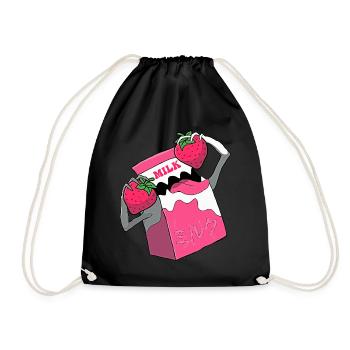 Bizarro Fiktion Ästhetik Weirdcore Kawaii - Turnbeutel - Schwarz - Vorne