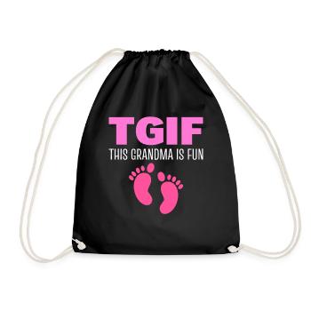TGIF cette grand-mère est amusante drôle grand-mère - Sac de sport léger - noir - Devant