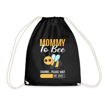 Mommy To Bee Loading Please Wait Beekeeper - Drawstring Bag - black - Front
