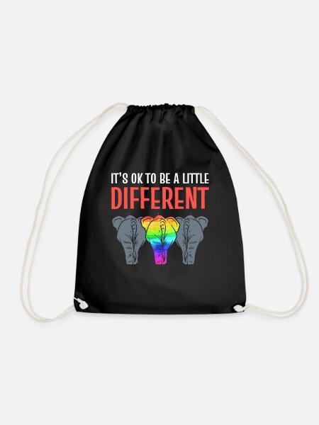 It's Ok To Be A Little Different! LGBTQ - Turnbeutel - Schwarz
