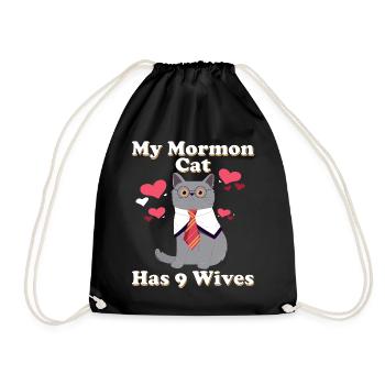 Mormon LDS Missionary - Drawstring Bag - black - Front