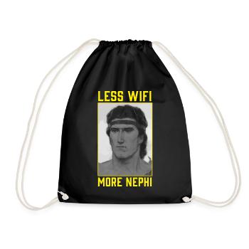 Mormon LDS Missionary - Drawstring Bag - black - Front