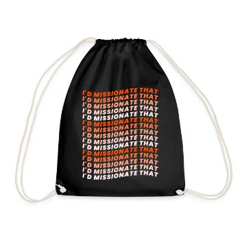 Mormon LDS Missionary - Drawstring Bag - black - Front