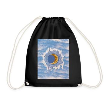 Whimsigoth Aesthetically Witchy Vintage Heavenly - Drawstring Bag - black - Front
