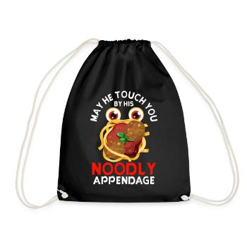 Flying Spaghetti Monster Pastafarian - Drawstring Bag - black - Front