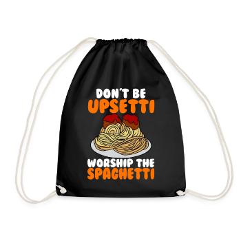 The Flying Spaghetti Monster - Drawstring Bag - black - Front