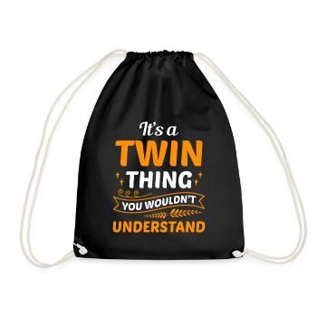 it s a twin thing you wouldn't understand - Turnbeutel - Schwarz - Vorne