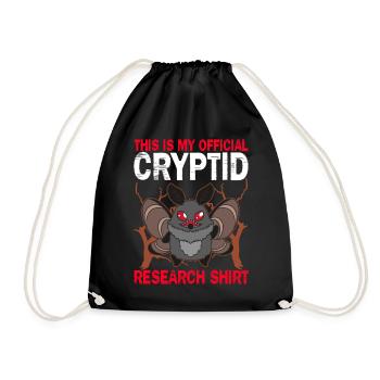 Mothman Cryptid Folklore - Drawstring Bag - black - Front