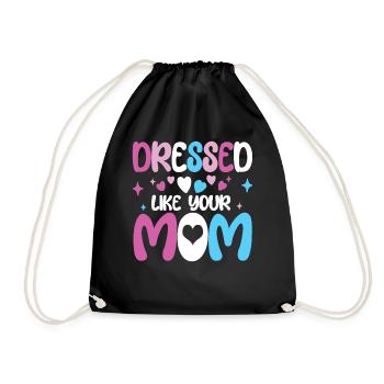 Femboy Crossdressing - Drawstring Bag - black - Front