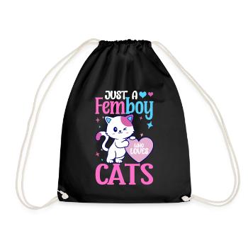 Crossdressing - Drawstring Bag - black - Front