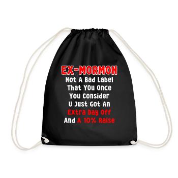 Post-Mormon Exmo - Drawstring Bag - black - Front