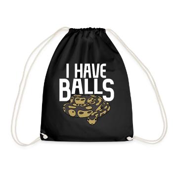 Ball python snake - Drawstring Bag - black - Front