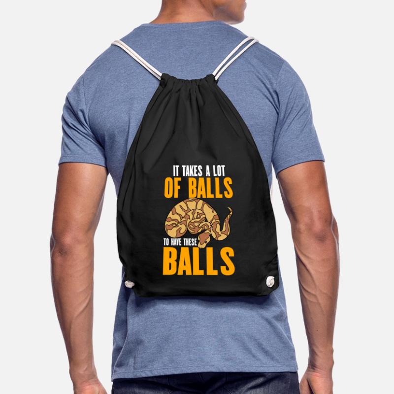 Ball Python Snake Drawstring Bag