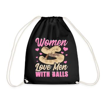 Ball python snake - Drawstring Bag - black - Front