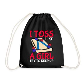 Trou de maïs Cornhole - Sac de sport léger - noir - Devant