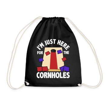 Drôle de trou de maïs Cornhole - Sac de sport léger - noir - Devant