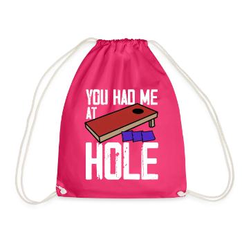 Lustiges Cornhole Corn Hole - Turnbeutel - Fuchsia - Vorne