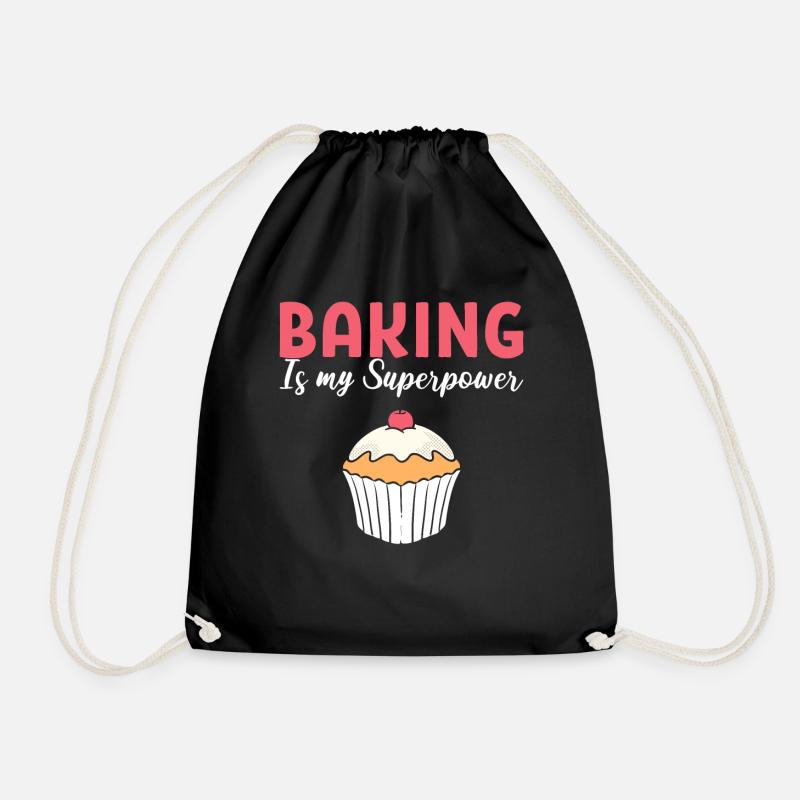 Baking Is My Superpower Bäcker - Turnbeutel - Schwarz