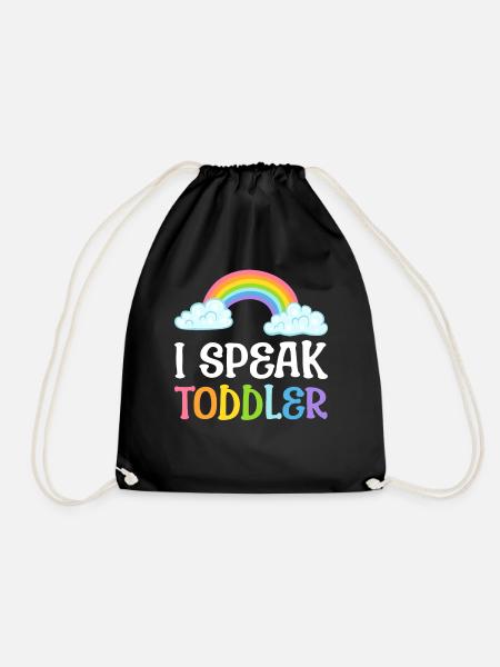 I Speak Toddler Vorschullehrer - Turnbeutel - Schwarz