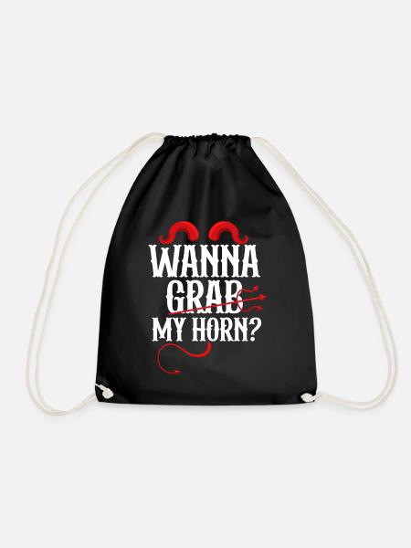 Funny Satanism Satanic Satan - Drawstring Bag - black