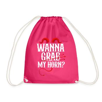 Lustiger Satanismus Satanisch Satan - Turnbeutel - Fuchsia - Vorne