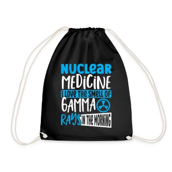 Nuclear Medicine I Love The Smell Of Gamma Rays - Drawstring Bag - black - Front