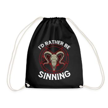 Lustiger Satanismus Satanisch Satan - Turnbeutel - Schwarz - Vorne