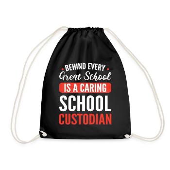 Concierge d’école - Sac de sport léger - noir - Devant