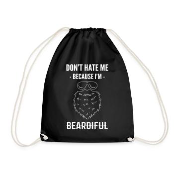 Don't Hate Me Because I'm Beardiful Barber - Drawstring Bag - black - Front