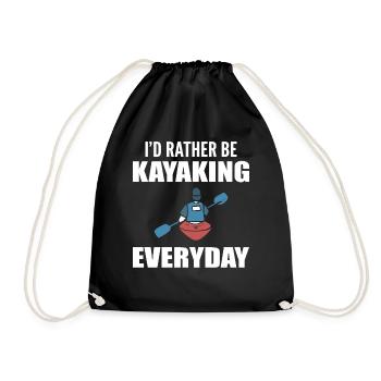 Je préfère faire du kayak tous les jours - Sac de sport léger - noir - Devant