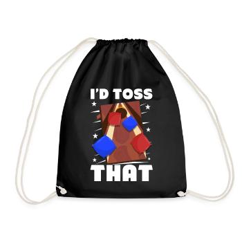Drôle de trou de maïs Cornhole - Sac de sport léger - noir - Devant